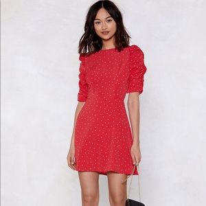 NASTY GAL Dot Stuff Polka Dot Dress
